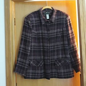 Sag Harbor Burgundy & Cream Jacket